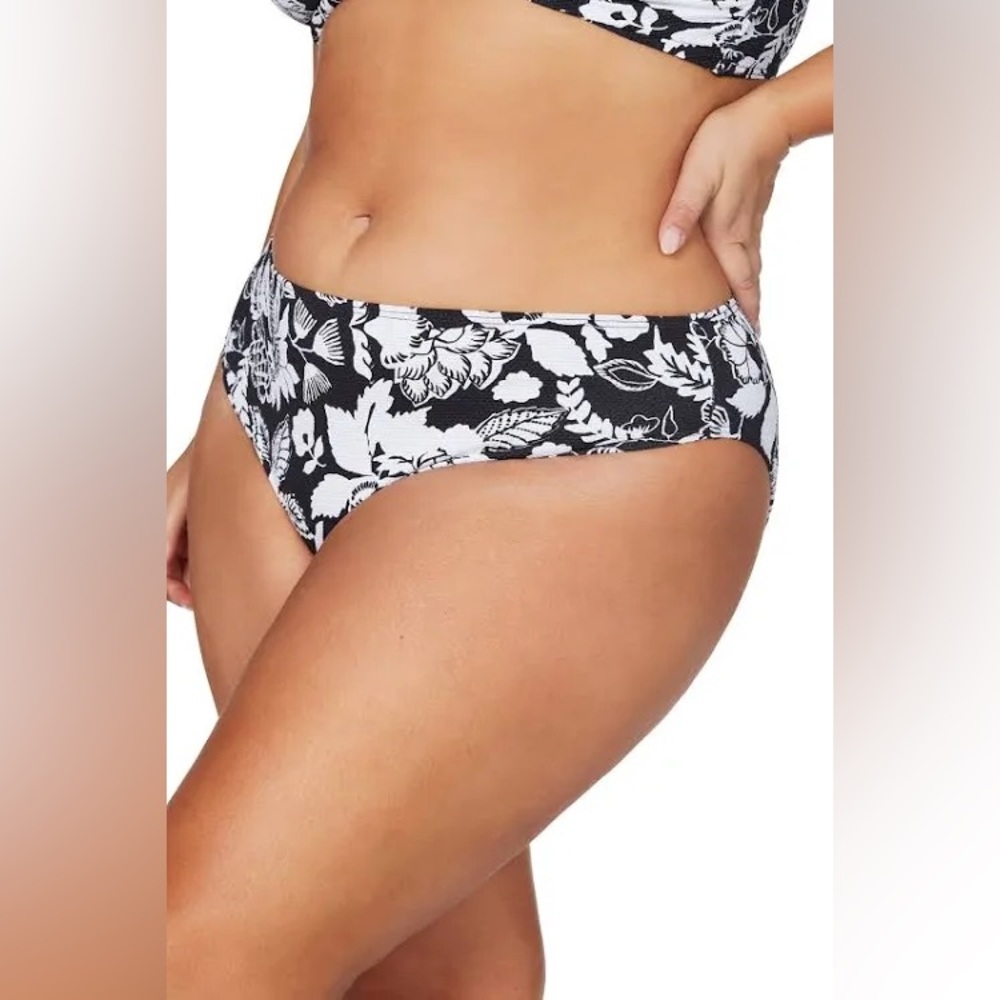 Artesands Cantata Forte Monet Curve Fit Swim Brief Black White Size 20 NWT